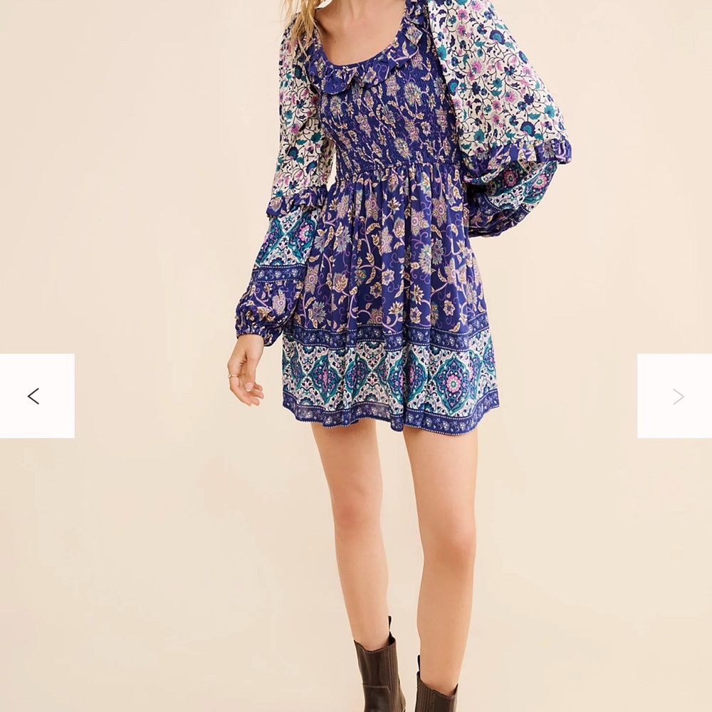 Spell x Free People Floral Long Sleeve Dress